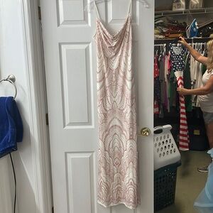 Floor length maxi sparkly dress